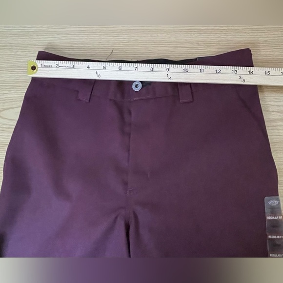 Dickies Men's Chinos in Deep Burgundy - Picture 6 of 10